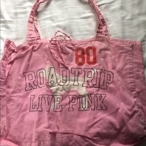 Pink cotton tote