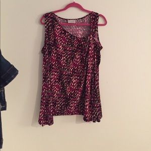 Multicolor blousy tank top