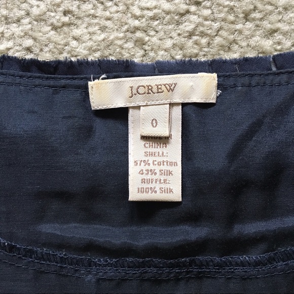 J. Crew Navy Blue Silk Sleeveless Top - Picture 3 of 3