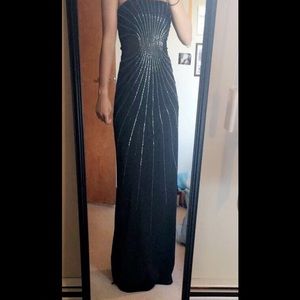 Faviana NY Black Formal Evening Prom Dress Sz: 7/8