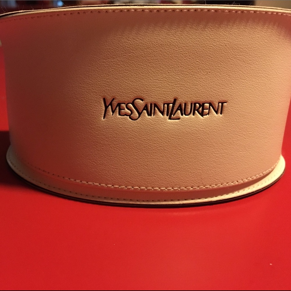 YSL White sunglasses case