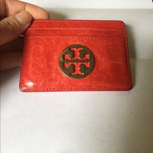 Tory Burch Card Holder Wallet Red great condition