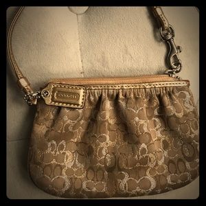 Gold Coach wristlet