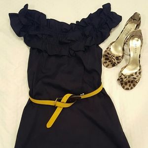 Loft off the shoulder ruffle dress