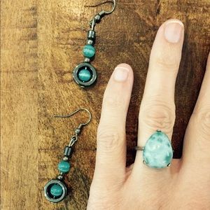 Ring and earrings set