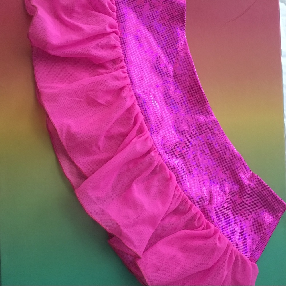 Holographic mini skirt