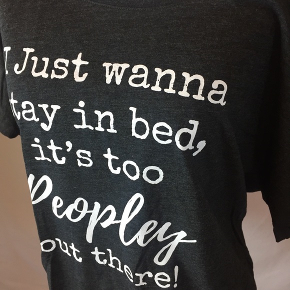 SMALL Too Peopley out there slouchy tee - Picture 4 of 7