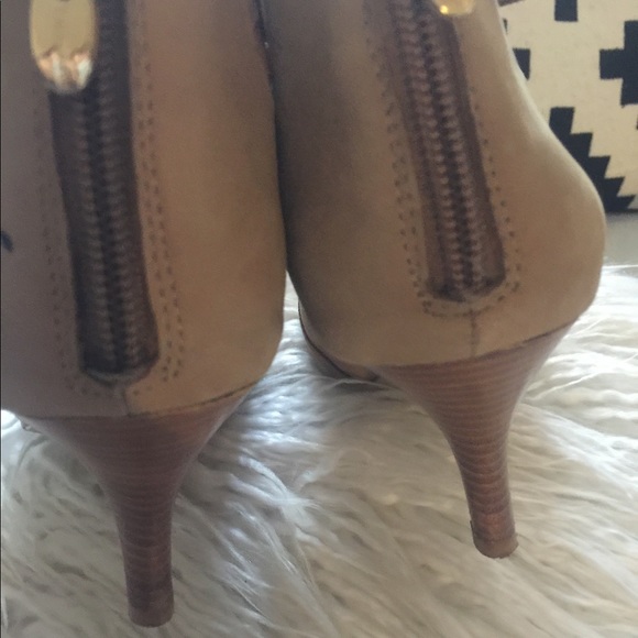 Lace up tahari sandals 8 mid heels tan nude Beige - Picture 2 of 5
