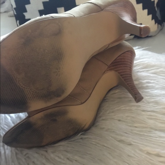 Lace up tahari sandals 8 mid heels tan nude Beige - Picture 5 of 5