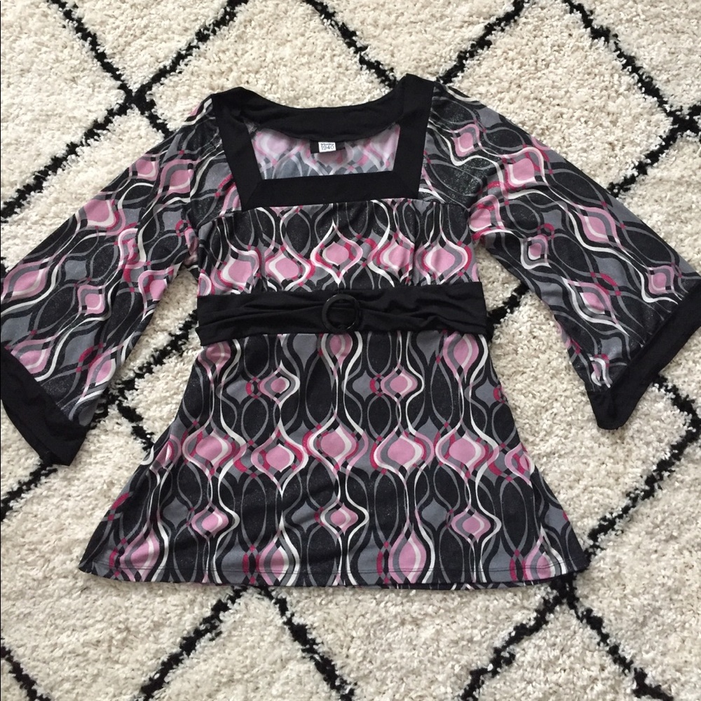 Baby doll printed blouse