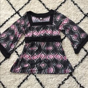 Baby doll printed blouse