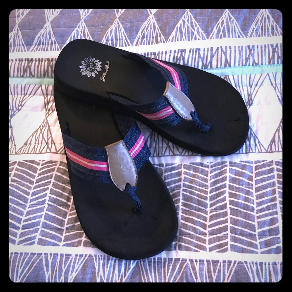 Yellow Box Flip Flops