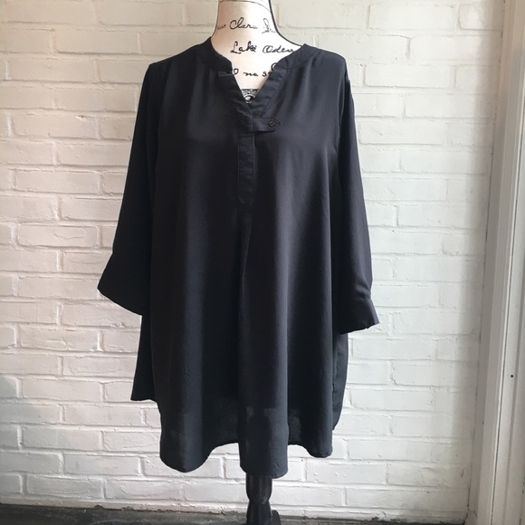 Woman Within Tops - Black Plus Size Flowing Tunic NWT Low Price!