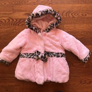 Faux Fur Hooded Coat