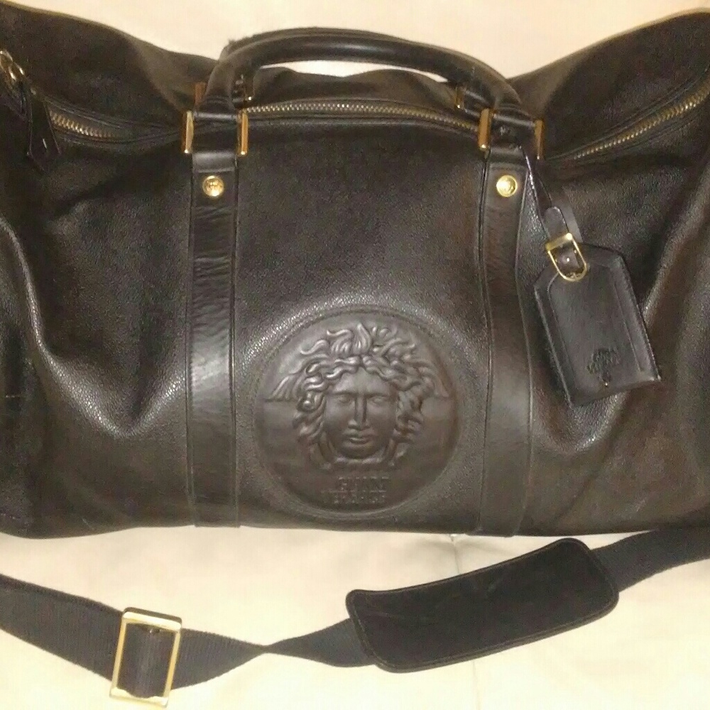 Versace Vintage Medusa Duffle Bag Leather