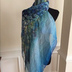 Beautiful Watercolor Sheer Scarf