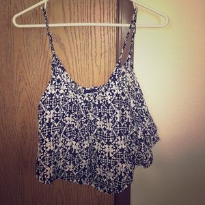 Black and white crop top