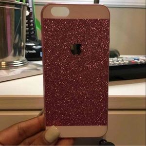 Pink silicon sparkle iPhone 6/6s case