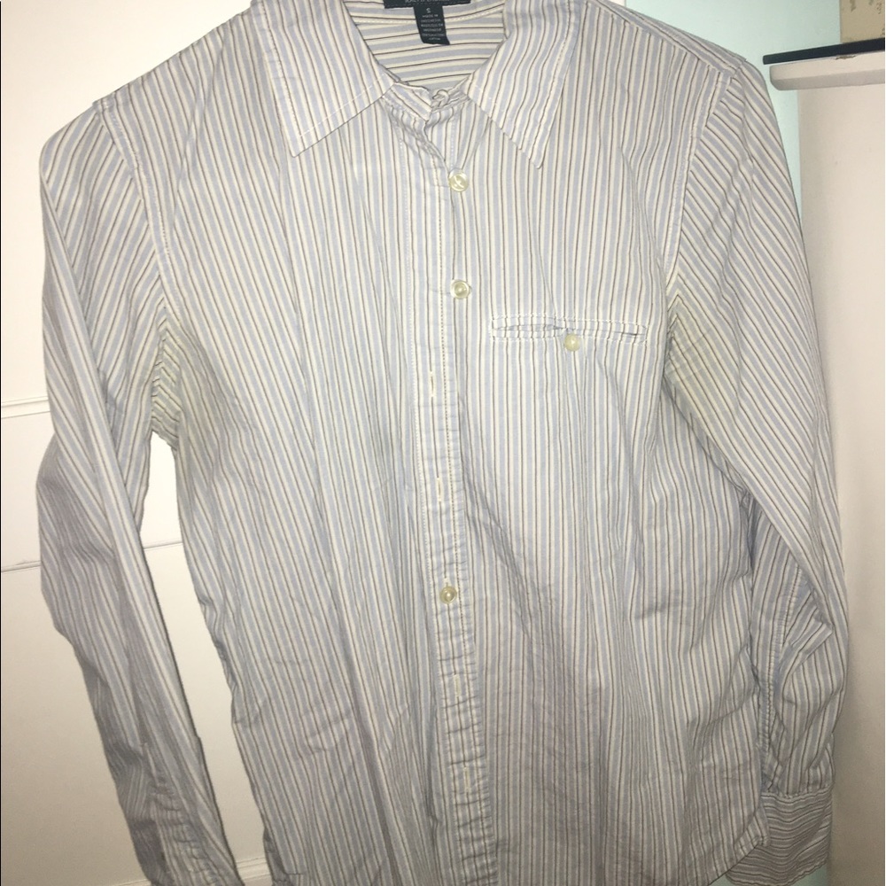 Ralph Lauren blue and white striped button down