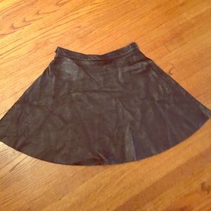 American Apparel black leather circle skirt size S