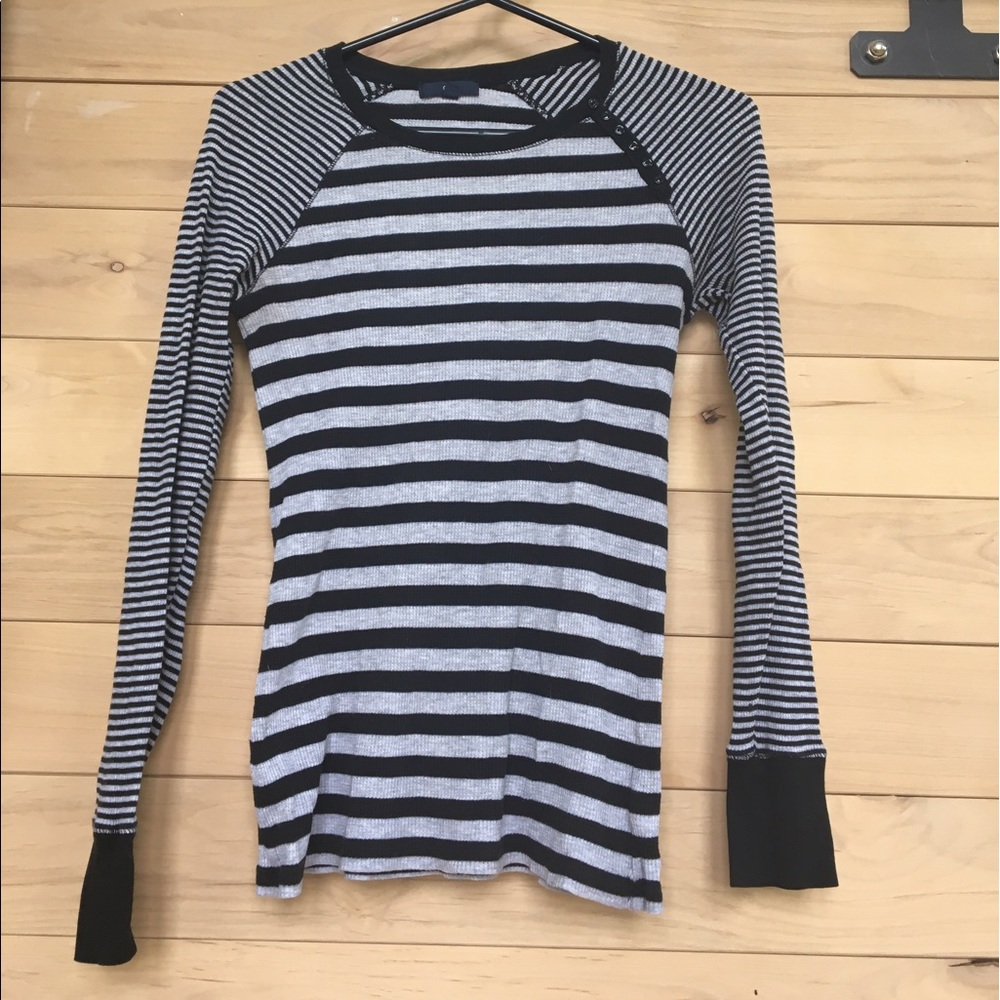 Gap waffle striped long sleeve