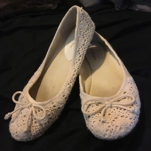 Cute cream flats