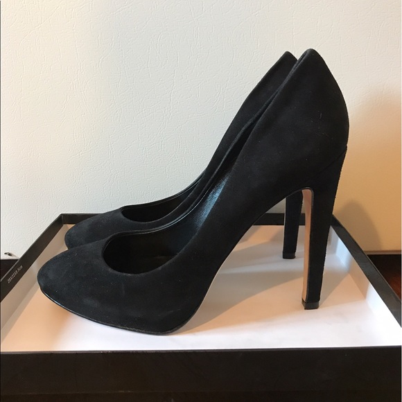 Dolce Vita Black Suede Heels - Picture 1 of 6