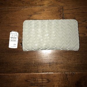 Gray woven wallet