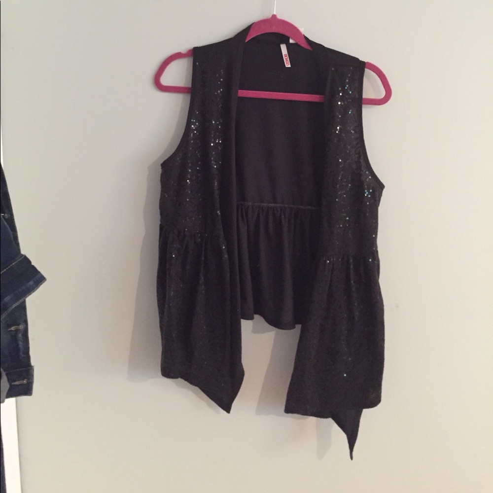 Black sequin cardigan