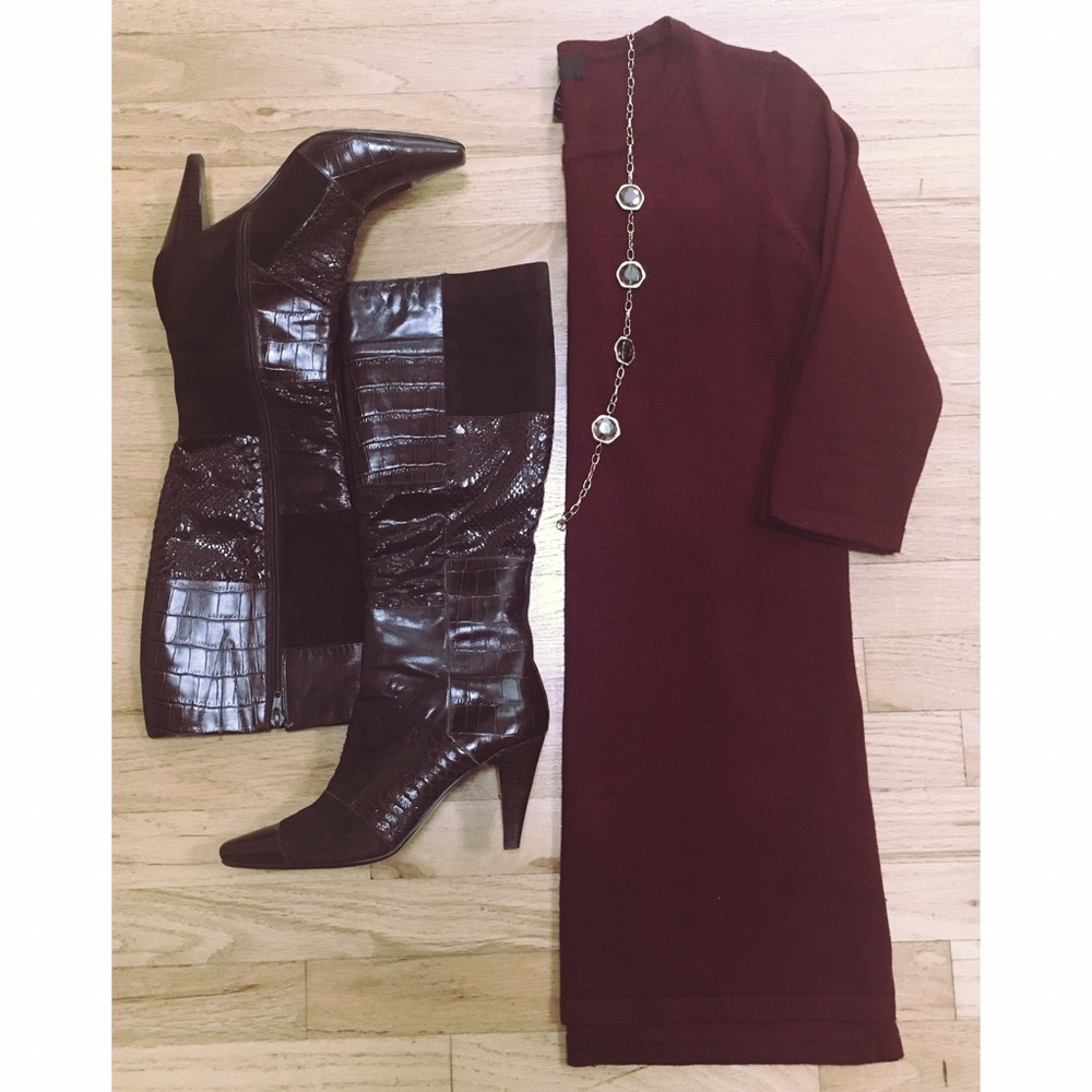 Brown Patch Boots - image 1