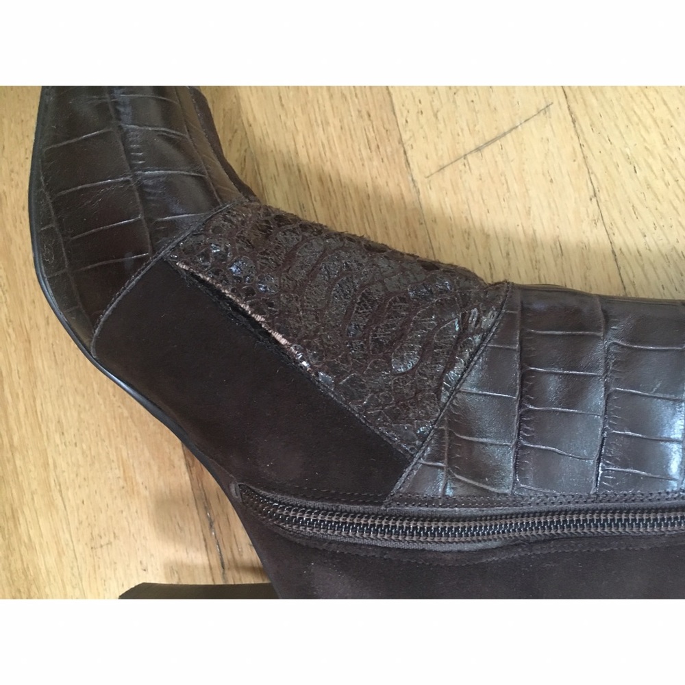 Brown Patch Boots - image 4