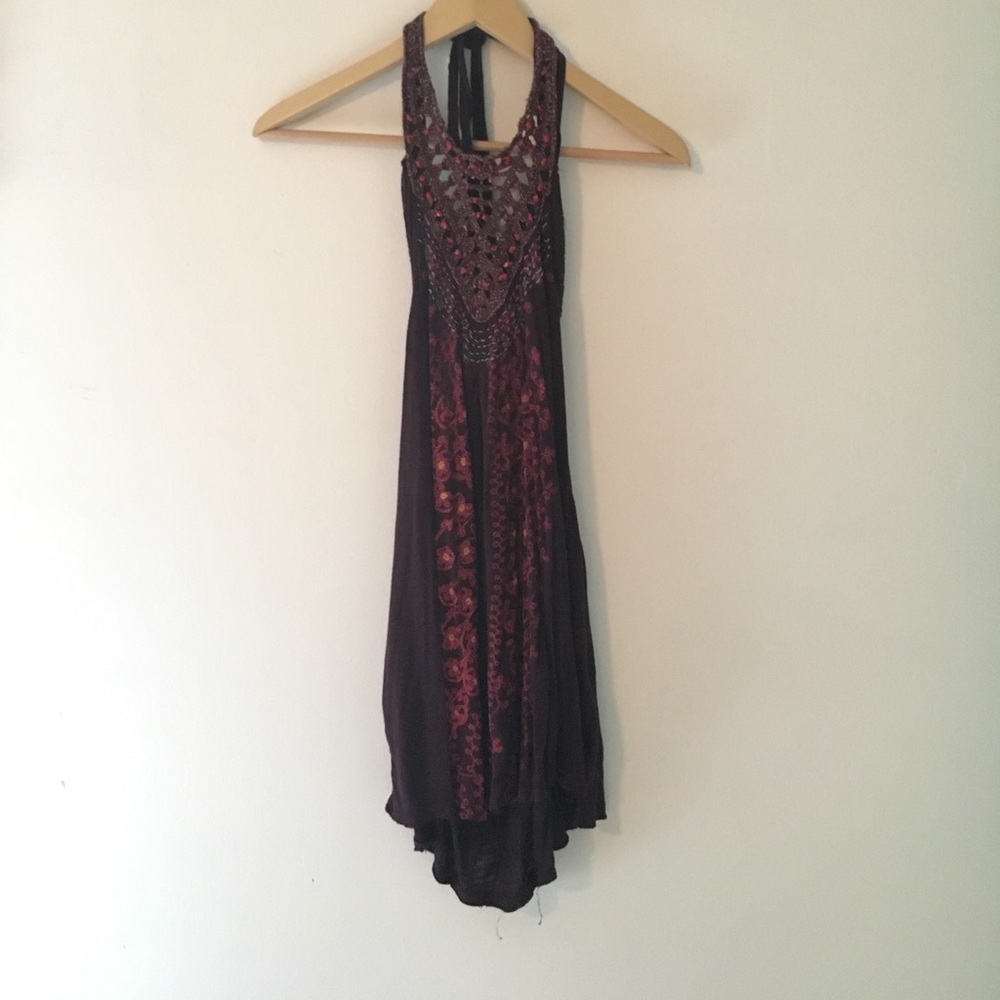 Free People halter top, decorated with beading