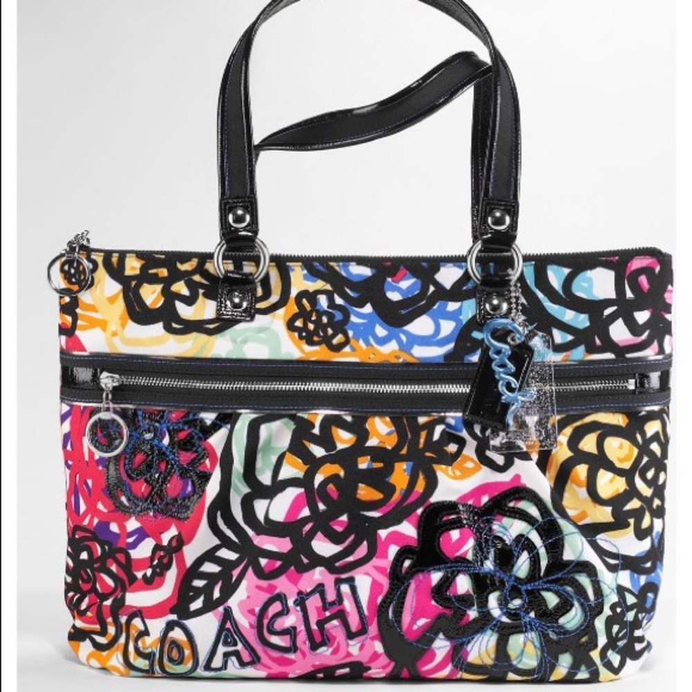 Coach Poppy Graphic Blossom Glam Tote