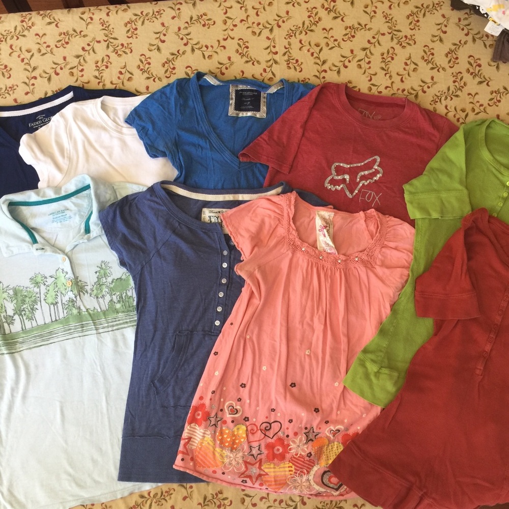 Large bundle Girls 14/16 Summer shirts