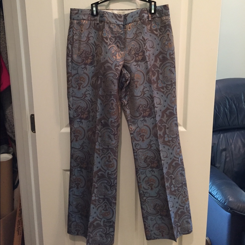 Express Design Studio Pants Size 4 Paisley Teal