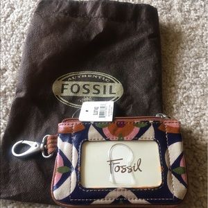 Fossil Key Per Key Coin Purse in Blue Floral