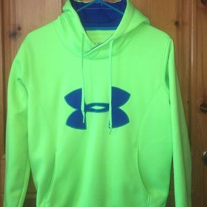 Lime green, Medium, Under Armour hoodie !!