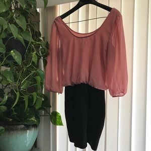 ✨flash sale✨Trendy Pink and Black Dress