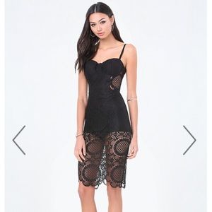 BEBE Lace Bustier Dress