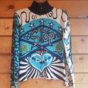 Custo Barcelona LOVE Sweater cardigan, sz s/m