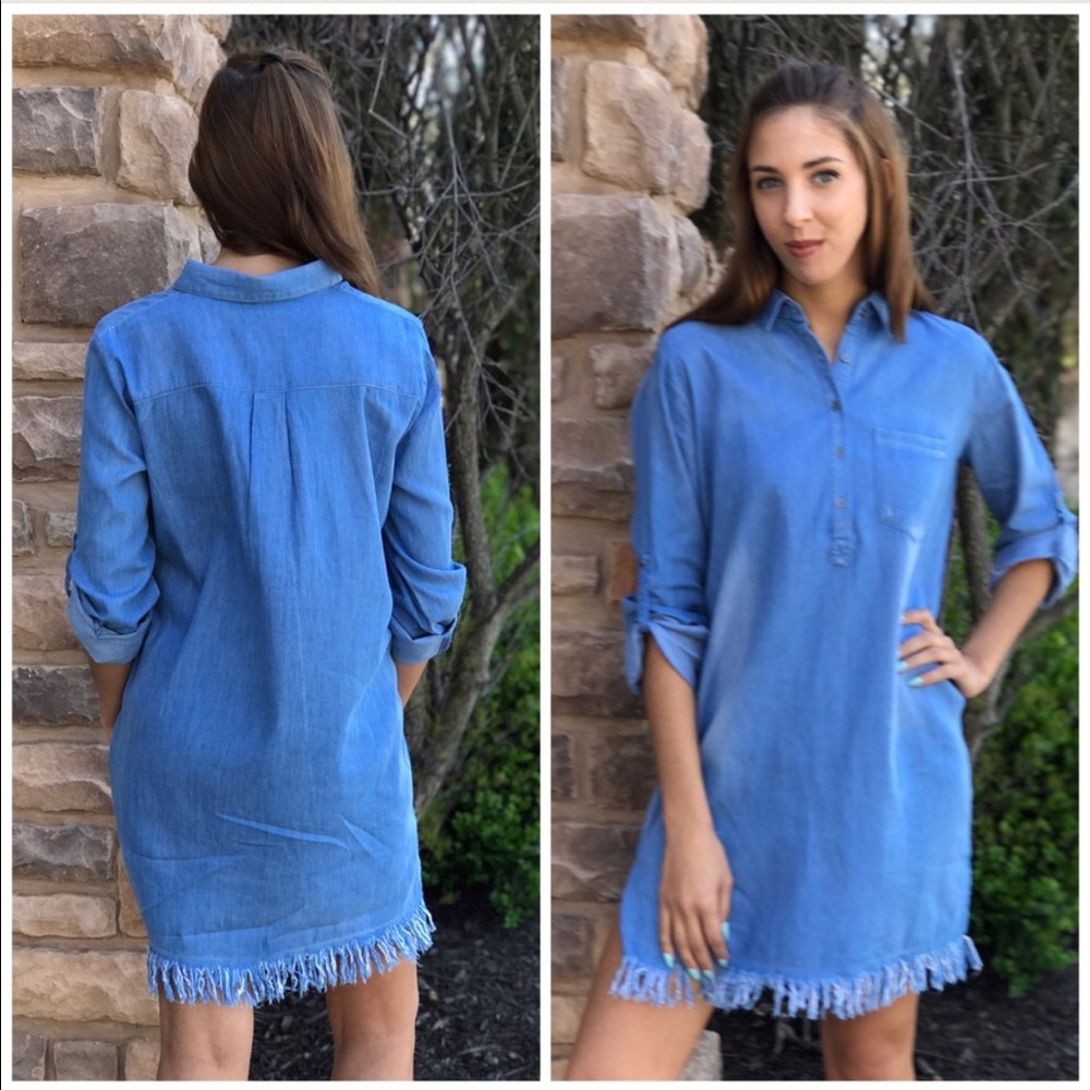 Denim Shirt Dress - Picture 2 of 2