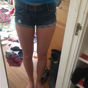 Distressed Abercrombie jean shorts