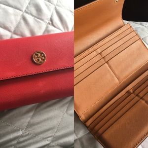 Sale! Tory Burch Red Continental Wallet