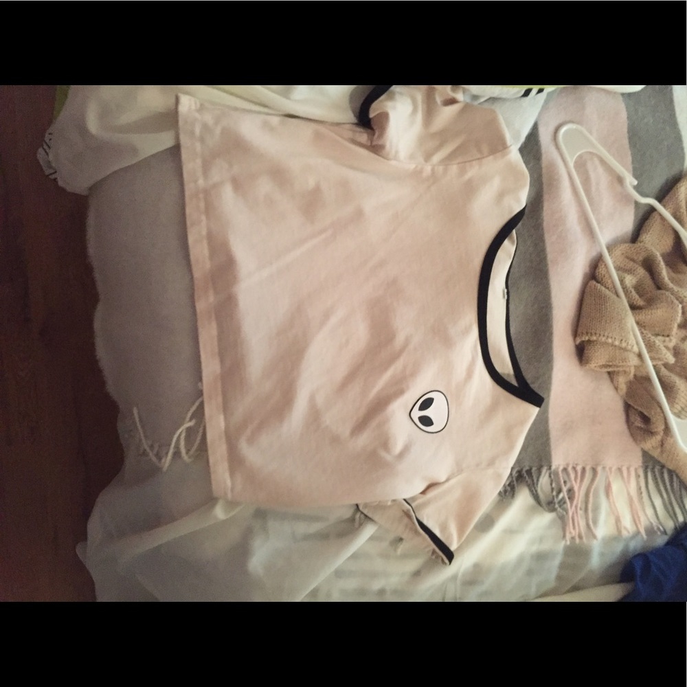 Light Pink Alien Crop Top