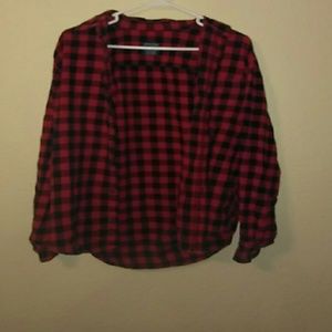 Black and red checkered flannel