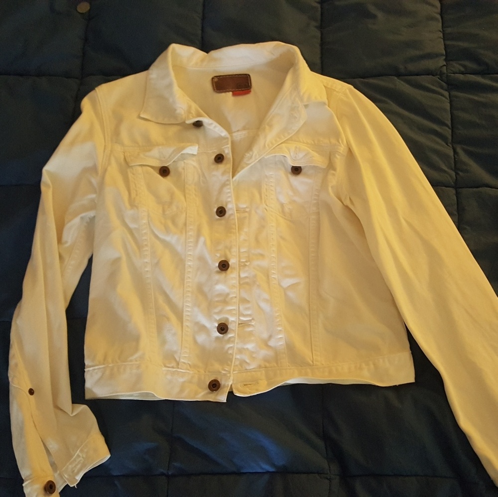 White jean jacket