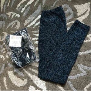 Mommy & Me Lularoe Black Gray Leggings OS L/XL