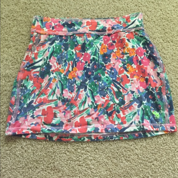 Watercolor Floral Mini Skirt - Picture 1 of 4