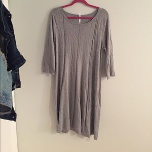 Grey sweater dress