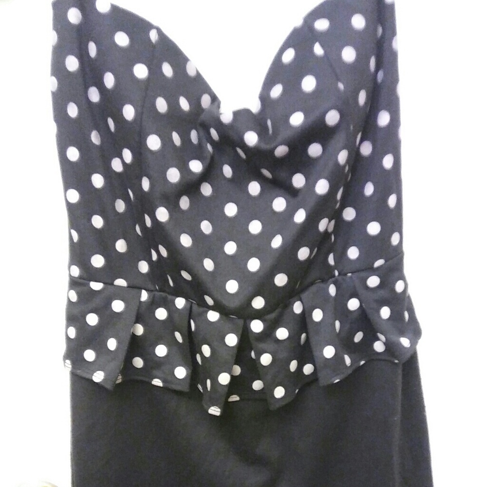 Poka Dot Heart shape mini dress